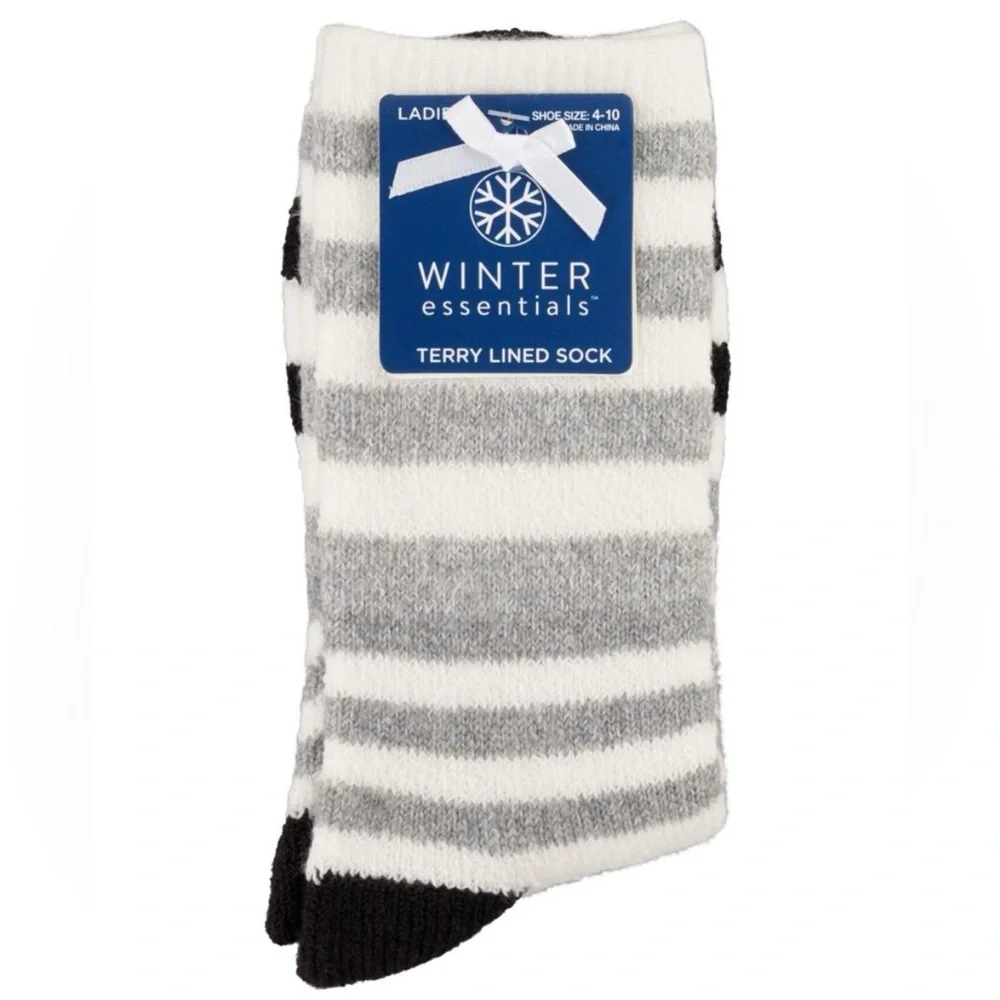 Cozy Terry Lined Socks Bundle (2 Pairs) — Winter Essentials